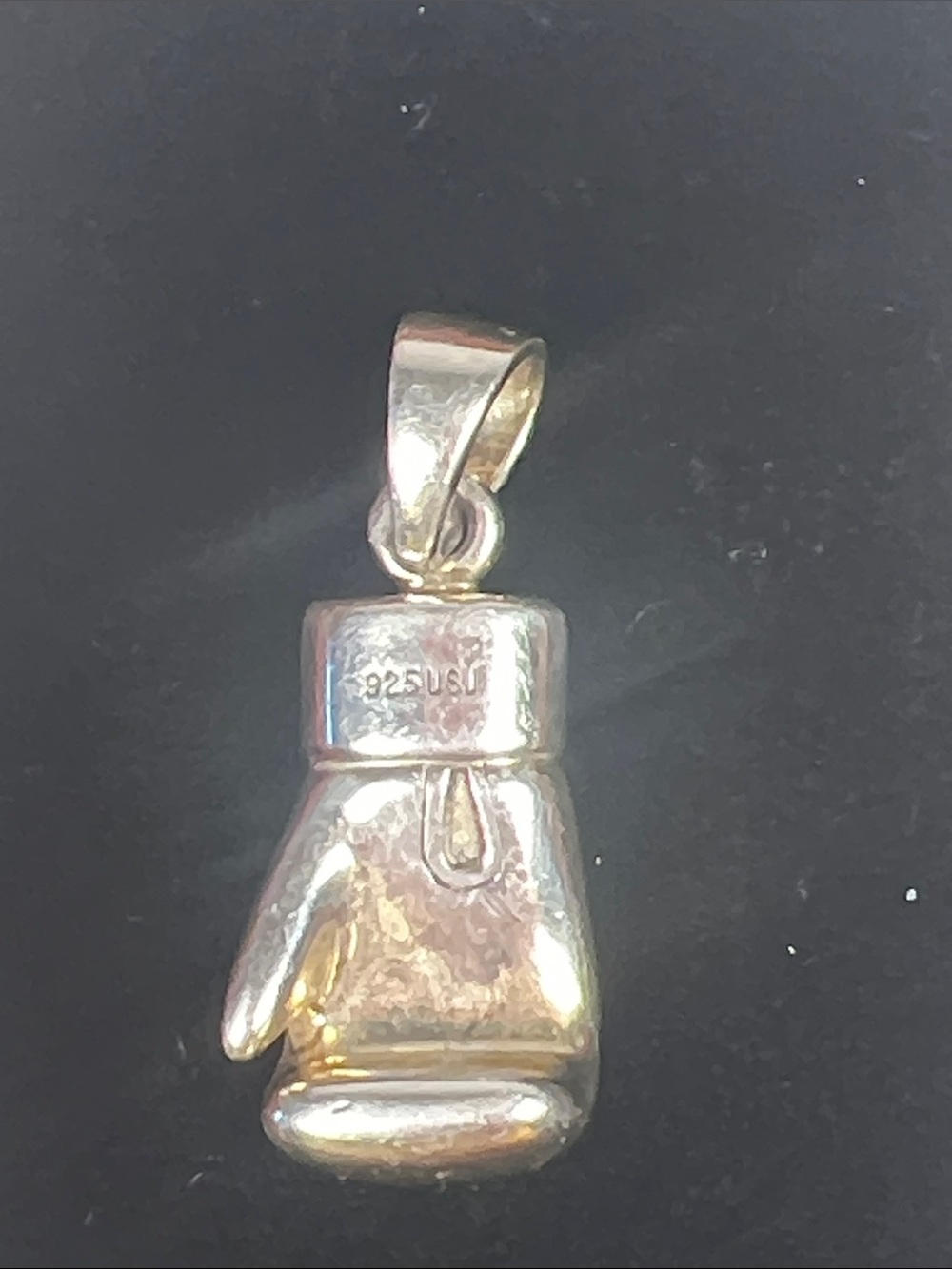 Sterling Silver Boxing Glove Pendant - 925 Marked